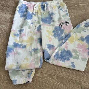 Abercrombie & Fitch Blue and Yellow Joggers